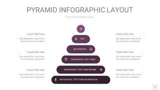 深紫色3D金字塔PPT信息图表9