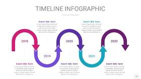 粉紫蓝色时间轴PPT信息图25