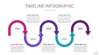 粉紫蓝色时间轴PPT信息图25