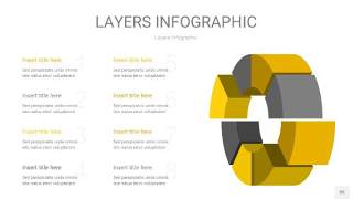 灰黄色3D分层PPT信息图55