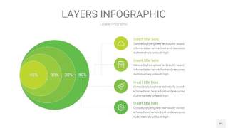 嫩绿色3D分层PPT信息图45