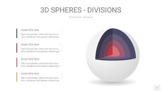 紫黄色3D球体切割PPT信息图2