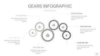 灰色齿轮PPT信息图14