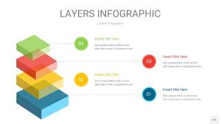 四色3D分层PPT信息图28