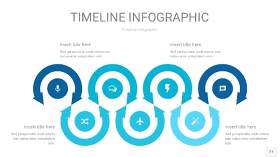 宝石蓝时间轴PPT信息图21