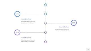 紫蓝色时间轴PPT信息图37