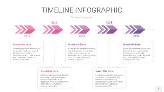 渐变粉色时间轴PPT信息图8