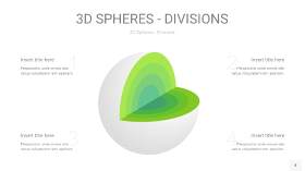 浅绿色3D球体切割PPT信息图4