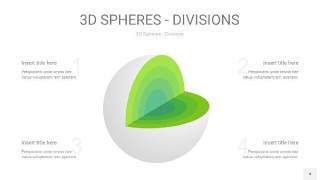 浅绿色3D球体切割PPT信息图4