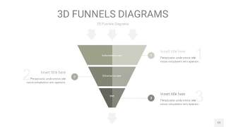 灰色3D漏斗PPT信息图表12