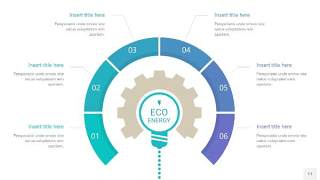 蓝绿色齿轮PPT信息图11
