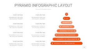 橘红色3D金字塔PPT信息图表11