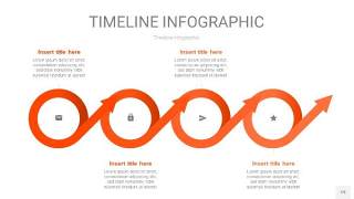 橘红色时间轴PPT信息图19