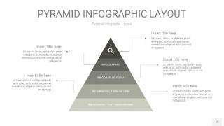 灰色3D金字塔PPT信息图表19