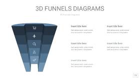 深天蓝3D漏斗PPT信息图表11