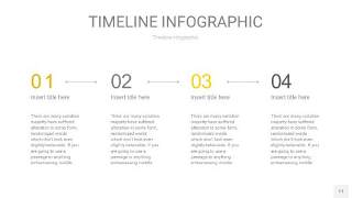 灰黄色时间轴PPT信息图11