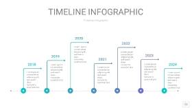 蓝绿色时间轴PPT信息图12