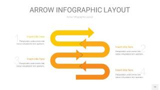 黄色箭头PPT信息图表13