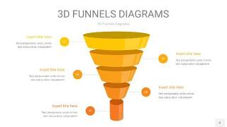 黄色3D漏斗PPT信息图表6