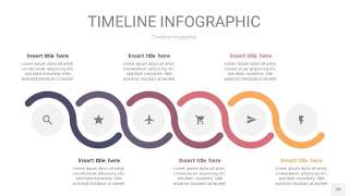 渐变紫黄色时间轴PPT信息图20