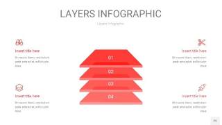 红色3D分层PPT信息图25