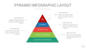 红绿色3D金字塔PPT信息图表19
