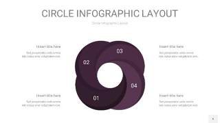 深紫色圆形PPT信息图6