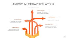 橘红色箭头PPT信息图表15