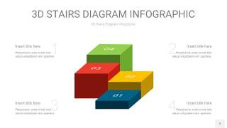多彩3D阶梯PPT图表9