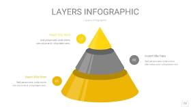 灰黄色3D分层PPT信息图11