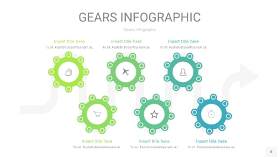 浅绿色齿轮PPT信息图8