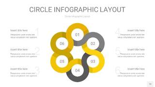 灰黄色圆形PPT信息图10