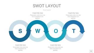 铁蓝色SWOT图表PPT20