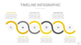 灰黄色时间轴PPT信息图20