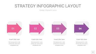 粉紫色战略计划统筹PPT信息图6