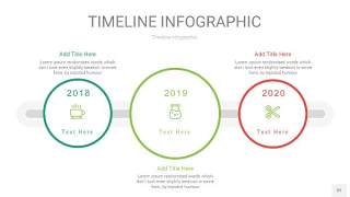 红蓝绿色时间轴PPT信息图32