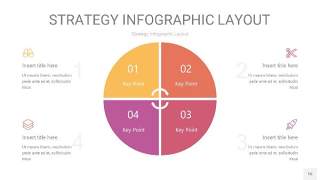 粉黄色战略计划统筹PPT信息图16