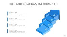 渐变蓝色3D阶梯PPT图表20