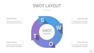 紫蓝色SWOT图表PPT19