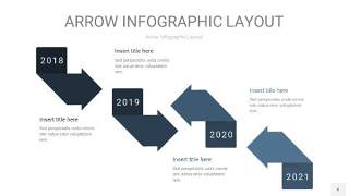 深天蓝色箭头PPT信息图表6