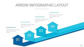 宝石蓝箭头PPT信息图表14