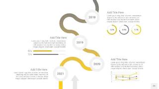 灰黄色时间轴PPT信息图29
