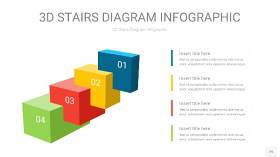 多彩3D阶梯PPT图表25