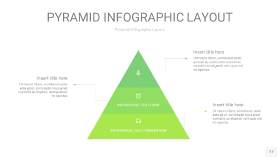 浅绿色3D金字塔PPT信息图表17