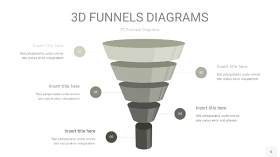 灰色3D漏斗PPT信息图表6