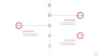 红色时间轴PPT信息图36