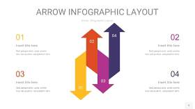 彩色箭头PPT信息图表5