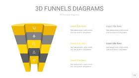 黄灰色3D漏斗PPT信息图表11