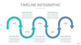 蓝绿色时间轴PPT信息图25
