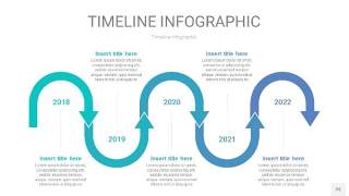 蓝绿色时间轴PPT信息图25